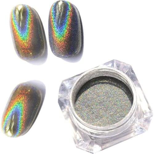 Shiny Nail Mirror Powder Holographic Powder Rainbow Nails Glitter Pigment Manicure Nails Art Decorations