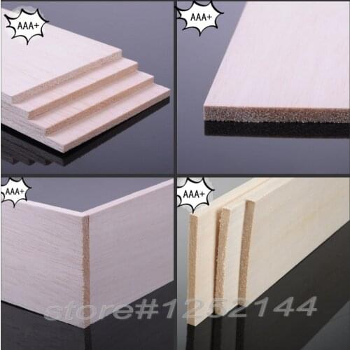 AAA+ Balsa Wood Sheet ply 310mm long 100mm wide 1~10mm thick super quality for airplane/boat model DIY free shipping
