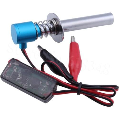 6-12V Electric Glow Plug igniter Starter Upgraded Electronic for RC 1/10 1/8 Nitro Car Monster Truck alligator clip HSP Himoto