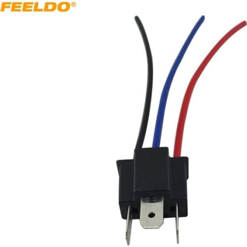 FEELDO 20Pcs Car H4 Male Nylon Socket Case for Halogen headlamp Pigtail Connector Holder #AM5453