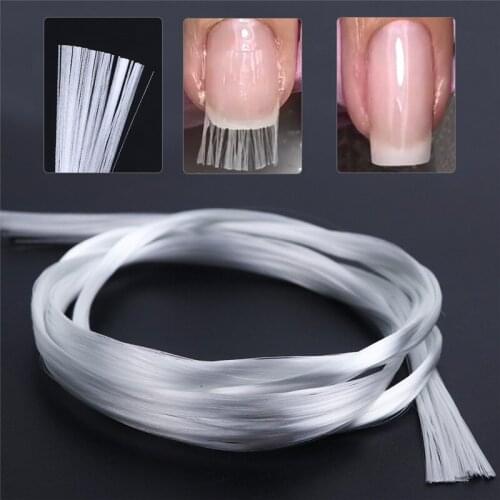 50 Packs Nail Form Fiberglass Fiber Silk Nail Tips UV Gel Building Fiber Tools for Extension Acrylic Tips Manicure