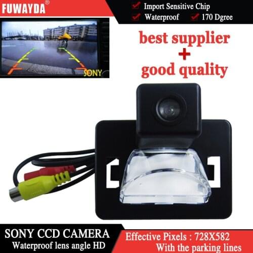 FUWAYDA FOR SONY CCD Special CAR REAR VIEW REVERSE PARKING SAFETY CAMERA FOR Mazda 5 2005- Present With Guide Line WATERPROOF