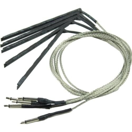 5 pcs Bendable Acoustic Guitar Transducer Sensitivity Piezo Bridge Pickup Cable