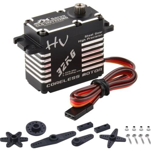 JX Servo CLS-HV7332MG 32kg Waterproof Coreless High Precision Steel Gear Full CNC Digital Servo RC Helicopter DIY Accessories