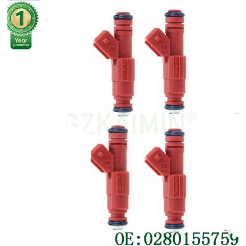Set 4X TOP one Red 30 lbs/hr FUEL INJECTORS 94 54 556- 9454556 0280155759 0280 155 759 for V-W G40 G60 and VAG turbo engines