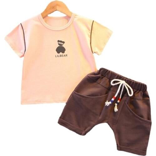 Fashion New Summer Baby Clothes Children Boys Cartoon Casual T Shirt Shorts 2Pcs/Sets Toddler Active Clothing Kids Tracksuits