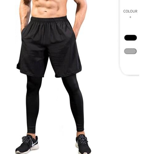 Mens Tights Running Sports Pants Man Compression Leggings Sportswear trousers Gym Sport Jogging Suit For Male Basketball Shorts