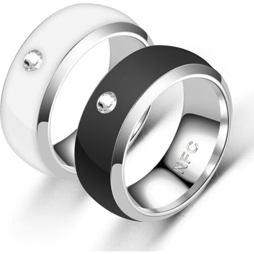New Mens Ring New Technology NFC Smart Finger Digital Ring for Android Phones with Functional Couple Stainless Steel Ring