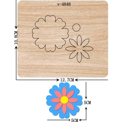 New Flower wooden dies cutting dies for scrapbooking Multiple sizes V-4848
