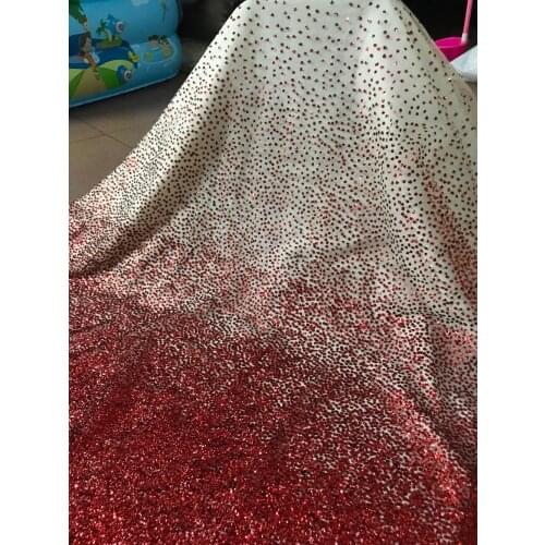 New design SYJ-52018 African glitter Lace Fabric african Sequins lace fabric French Nigerian Dress fabric