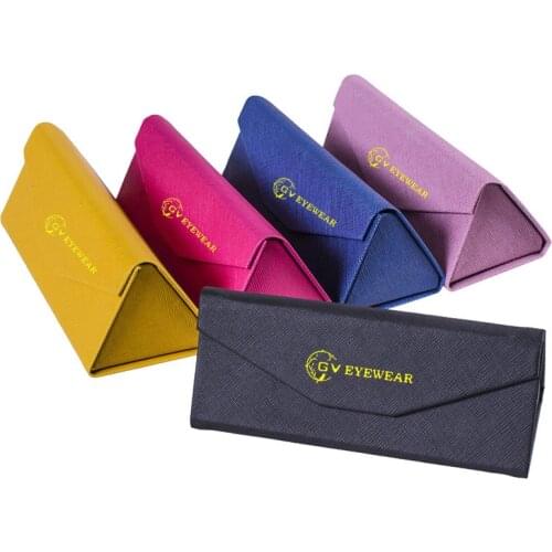 New triangle folding glasses case, sunglasses case, convenient student myopia sunglasses case, optical sunglasses case