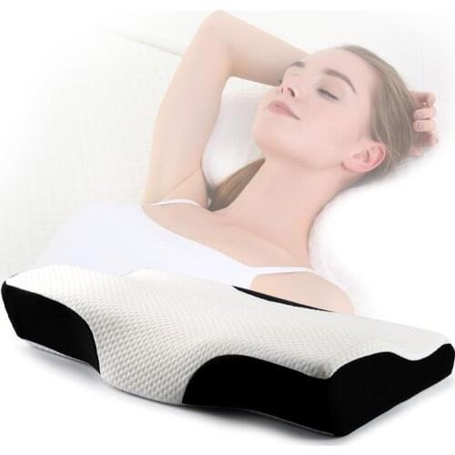 Memory Foam Bedding Pillow Shaped Ergonomic Cervical Pillow Sleeping Comfortable Neck Protection Butterfly Memory Foam Pillow