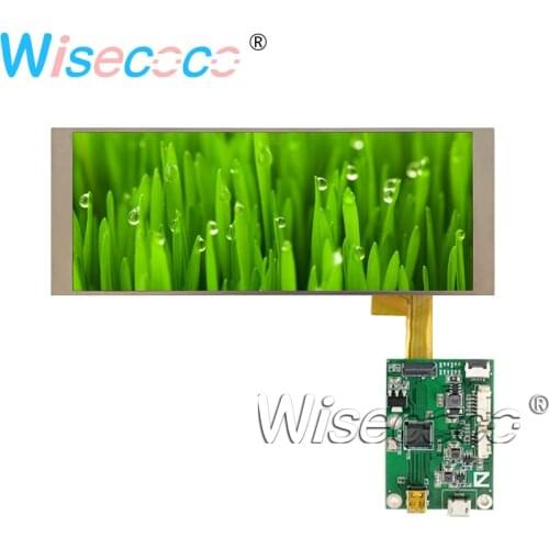 6.86" IPS LCD Display Strip 1280*480 Screen Stretched Mode Bar Panel 500cd Brightness with 40 PIN MIPI USB Driver Board