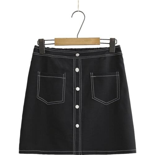 Plus Size XL-4XL Womens Elastic Waist Mini Skirt Casual A-line Spring Summer Skirts with Pockets