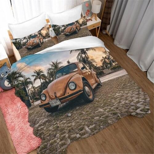 Luxury Sports Car Duvet Cover 3D Print Racing Car Bedding Set Twin Single Queen Bed Quilt Cover Home Textile Bed Cover Set