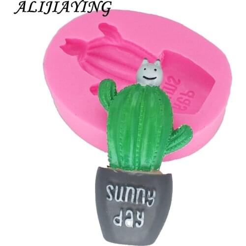 Christmas decoration mould cactus silicone molds Fondant tools Chocolate Moulds cake decorating supplies DY0012
