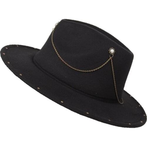 Women Men SteamPunk Fedora Hat Handmade Acrylic Gems Wide Brim Jazz Church Cap Winter Panama Sun Sombrero Hat 2 Size