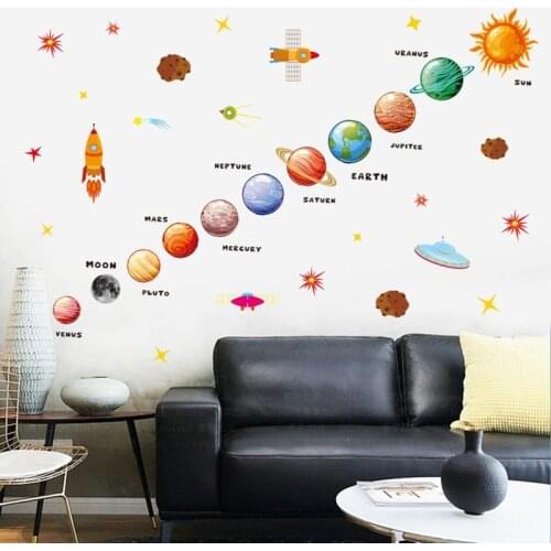 The Dark Stars And Planets Ceiling Decals For Kids Bedroom Any Room Shining Space Decoration Birthday Christmas Gift