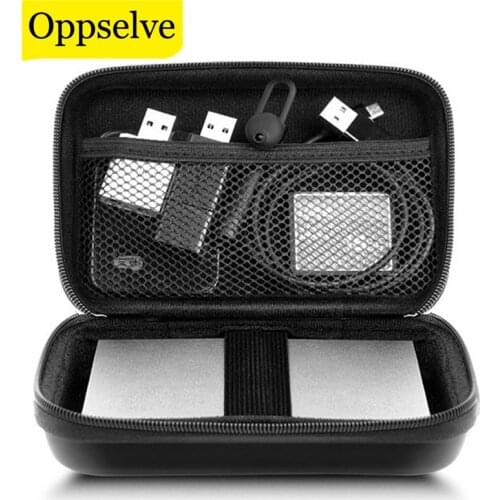 Oppselve External Storage Hard Case HDD SSD Bag For Hard Drive Power Bank USB Cable Charger Power Bank Earphone Case Accessories