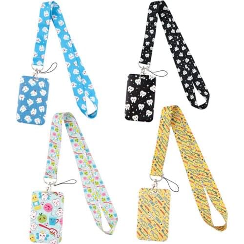 YA347 1PC Doctor Dentist Lanyard badge ID Card Holder Neck Strap Clip Mobile Phone Neck Straps Cute For Doctor Nurse