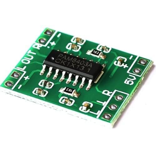 10pcs Greenboard PAM8403 power amplifier board Class D 2x3w ultra-micro digital power amplifier board 2.5～5V USB power supply
