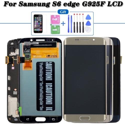 100% Original Display For Samsung Galaxy S6 Edge G925 G925I G925F LCD Display Touch Screen Digitizer Assembly