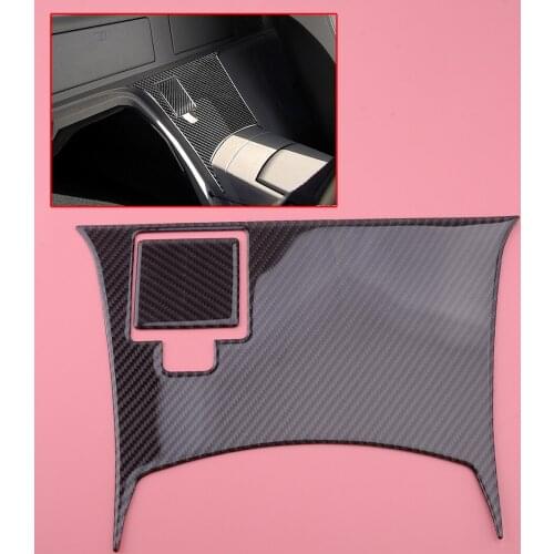 2Pcs Car Rear Center Console Panel Trim Cover Carbon Fiber Fit for Nissan 350Z 2003 2004 2005 2006 2007 2008 2009