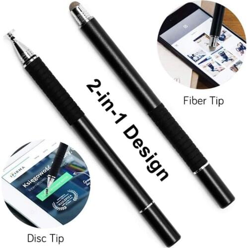 2 in 1 Design Aluminum Barrel Universal Highly Sensitive no delay Capacitive Screen Touch Stylus Pen For iPad Phone PC Laptop