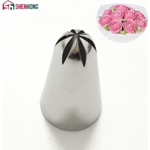 #2D Rose Pastry Tip Stainless Steel Icing Cupcake Decorating Tips Nozzles Kitchen Cake Making Tools Boquillas