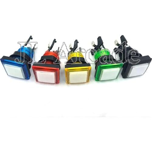 33mm square game machine push button arcade LED momentary push button illuminated push button
