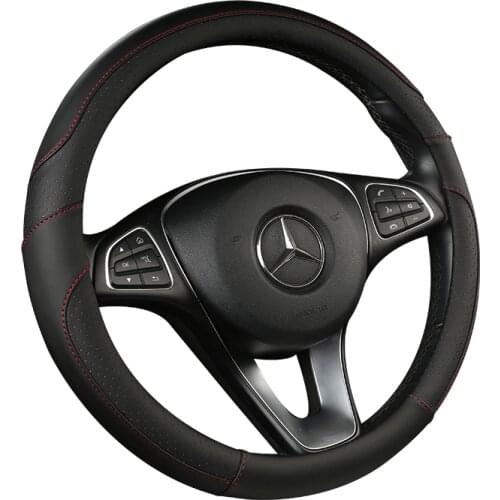 37-38CM New Car Steering Wheel Cover Artificial Leather Steering-Wheel Covers Breathable Fabric Braid Auto Accessories Universal