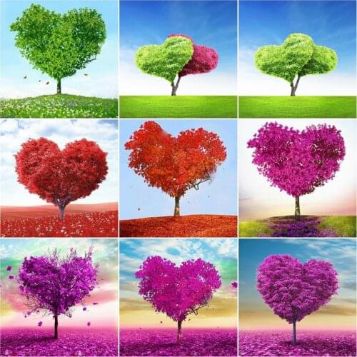 AZQSD 5D Diamond Painting New Arrivals Tree Full Square Drill Diamond Embroidery Landscape Mosaic Handicraft Decor For Home