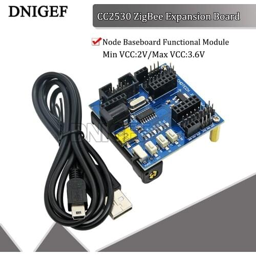 CC2530 ZigBee Sensor Expansion Board Node Baseboard Functional Module USB Port 24MHz 256KB