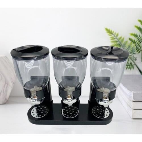 Plastic 3 Canister Cereal Dispenser Home Machine Household Kitchen Bottles