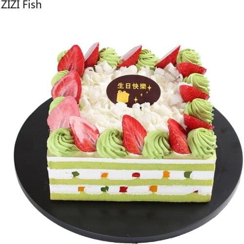 Simulation cake model Creative Mousse birthday cake Fake cake Model food plastic Window Show Photography props Artificial