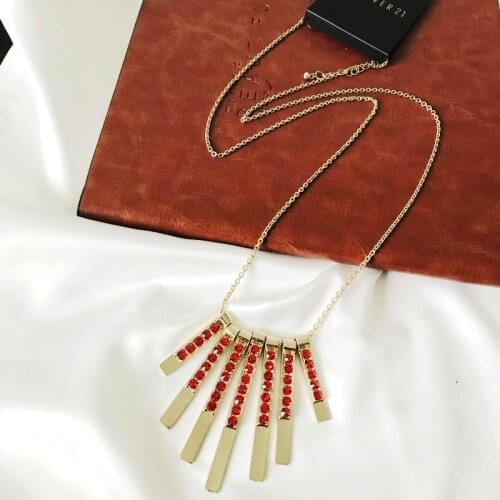 Fashion, Aestheticism, Elegance, Daily Ornament Temperament, Baroque, Versatile Net, Red Goddess Necklace Accessories