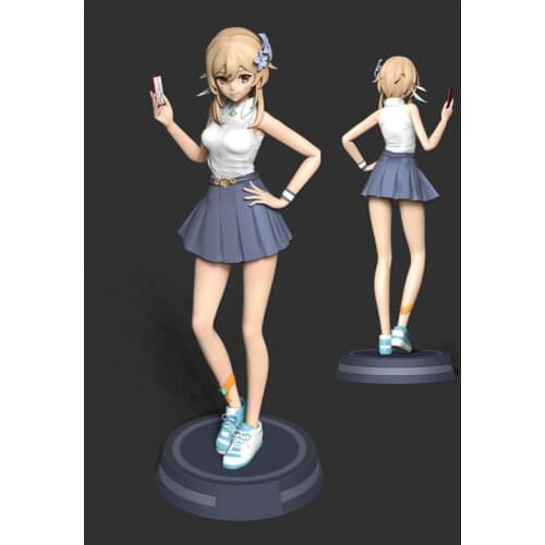 1/24 75mm 1/18 100mm Resin Model Kits Cartoon Lovely Girl Figure Unpainted No Color RW-302