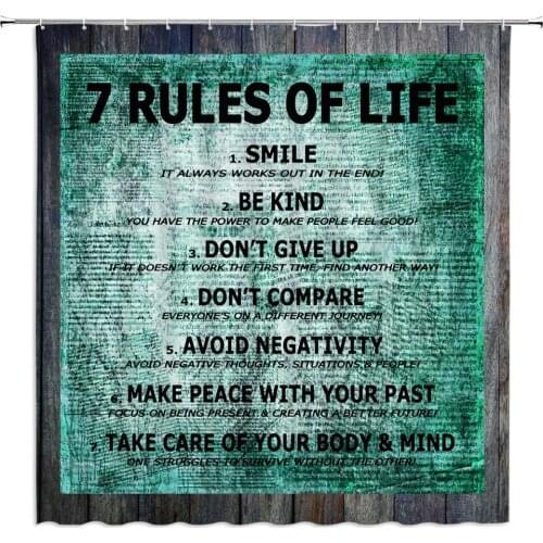 Vintage Style Retro Wall Hanging Bathroom Shower Curtains Frabic Waterproof Polyester Multi-size Bath Curtains With Hooks