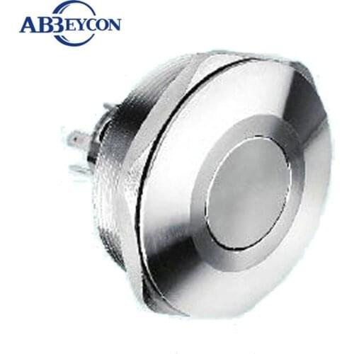 40mm Stainless steel 1NO1NC IP67 waterproof on-off push button switch 40mm diam mounting hole latching switch metal pin terminal