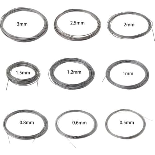 New 10m 304 Stainless Steel Wire Rope Soft Fishing Lifting Cable 7×7 Clothesline