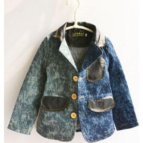 2015 New Fashion Autumn Spring Baby Boys Long Sleeve Cowboys childrens Outerwear Clothes Kids Casual Clothing