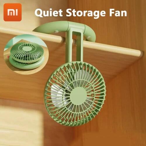 2021 New Xiaomi Qualitell Storage Fan Portable USB Charging Indoor Storage Fan Three-speed Adjustable Two-axis Folding Fans