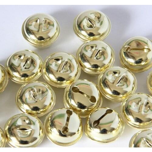 New 50pcs 16 18 20 26mm Gold Bells Pendants Hanging Christmas Tree Ornaments Christmas Decorations DIY Crafts Accessories