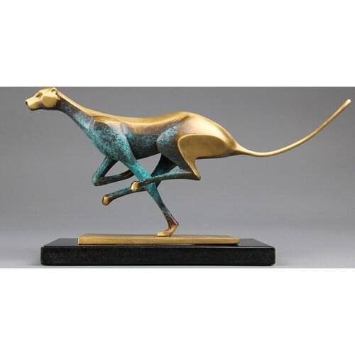 New Chinese pure copper leopard ornaments home crafts living room office money cheetah money opening gifts