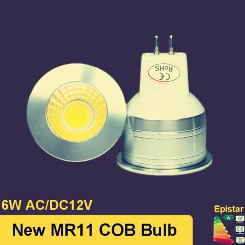 New 6W MR11 shock GU4 LED lamp white / warm white light energy-saving LED lighting Free shipping Ultra-bright