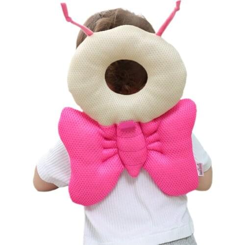 `Baby Protection Pillow, Cute Animal Shaped Infant Safety Pads Cushion with Adjustable Shoulder Strap, Prevent Baby Injury