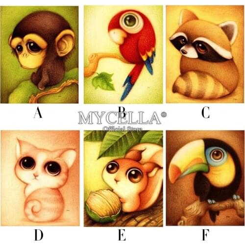 Full Round Diamond Embroidery Needlework 5D DIY Diamond Painting Craft Cartoon Animals Decoration For Children' room Christmas