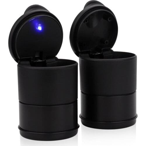 Portable LED Car Ashtray Garbage Coin Storage Cup Container Cigar Ash Tray Cup Holder With Lid Car Style Universal Size Ashtrays