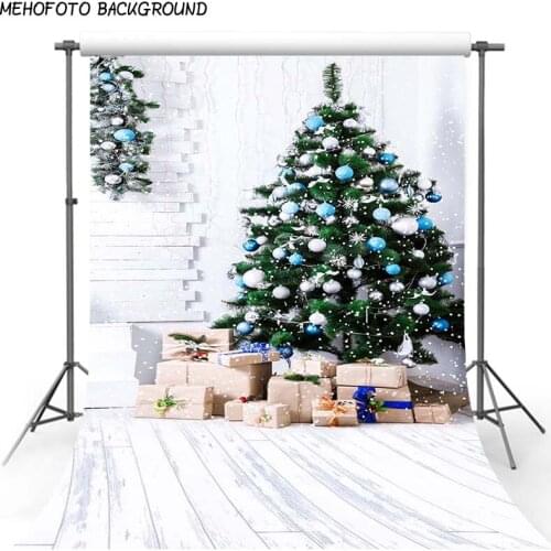 Christmas Background Fireplace Tree Winter Snow Window Backdrop Interior Baby Birthday Photography Background For Photo Studio