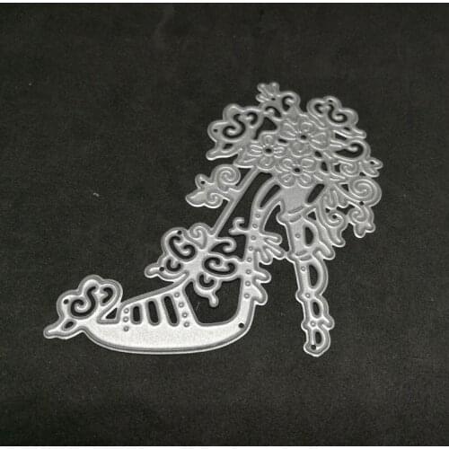 Flower high-heeled shoes Metal Cutting Dies Stencils for DIY Scrapbooking photo album Decorative Embossing DIY Paper Cards